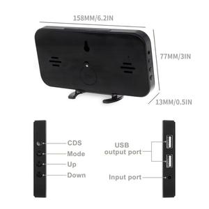 <span class=keywords><strong>Despertador</strong></span> LCD digital grande <span class=keywords><strong>con</strong></span> pantalla de espejo Movimiento electrónico para colgar en la pared o soporte de escritorio - Product Image 2