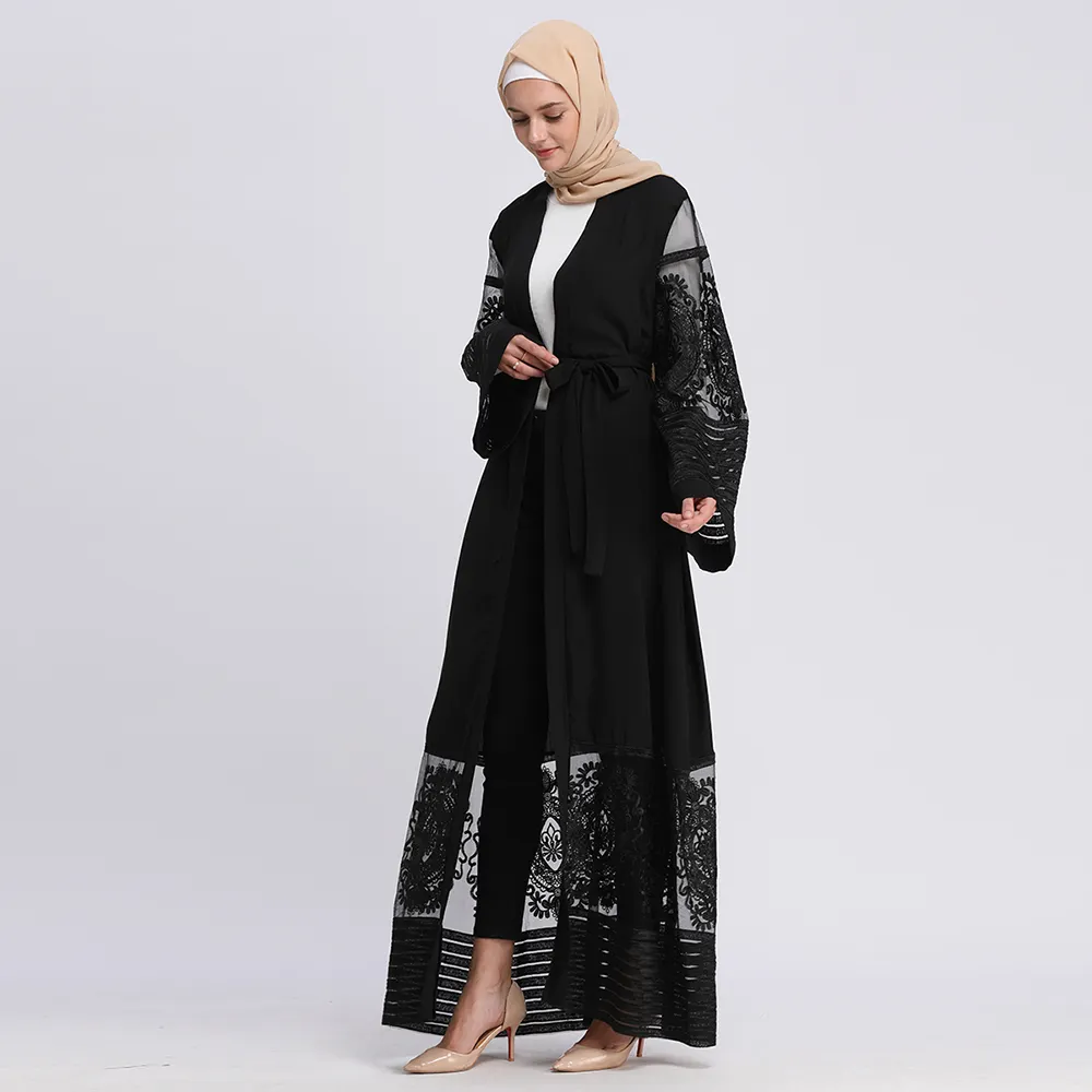 Profesyonel Fabrika Kaynağı Dubai Fantezi Örgü Türük Aab Abaya Burqa Görüntüleri İslam Giyim