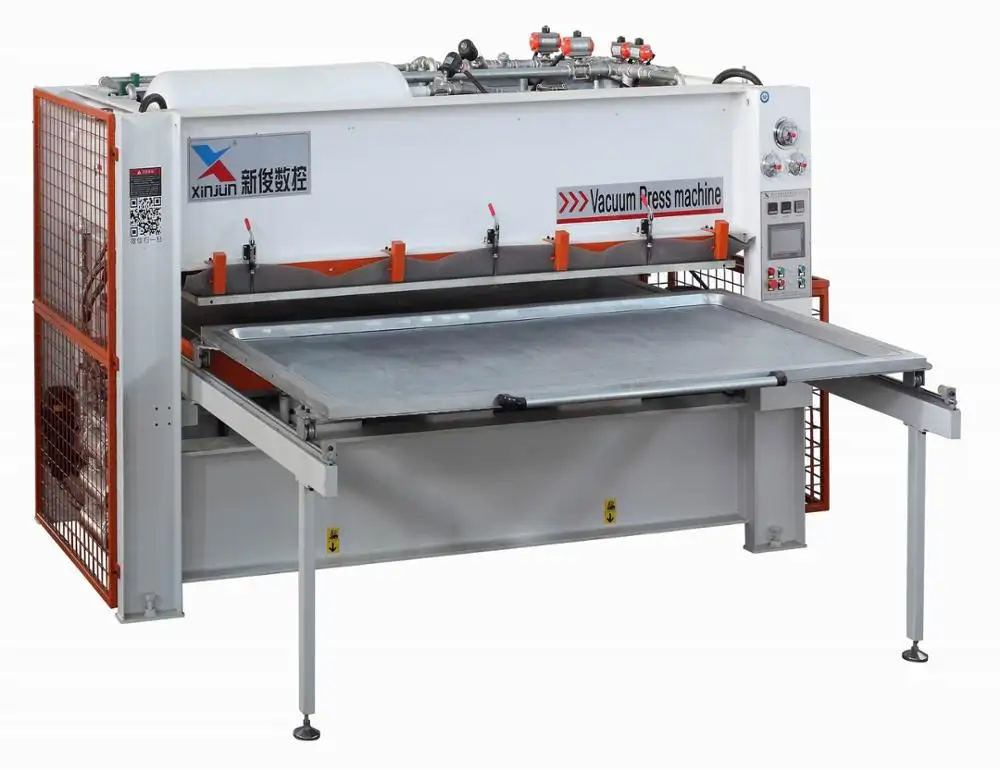 PVC Foil Laminating Machine Vacuum Membrane Press Laminating Machine For Wardrobe Kitchen Cabinet Door Making