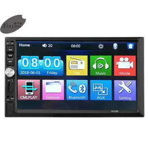 Xinyoo tocador de vídeo para carro, tela touch de 7 "hd, usb, aux, espelhamento de celular, reprodutor de áudio mp5