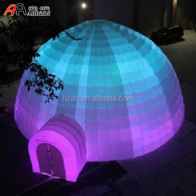 Lighting Inflatable Igloo Dome Tent for Rent Business