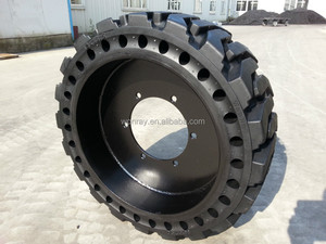 12X16.5 Pneu, bouw Schranklader Massieve Banden 10-16.5 12-16.5 Met 8 Gaten Split Velg Wiel - Product Image 4