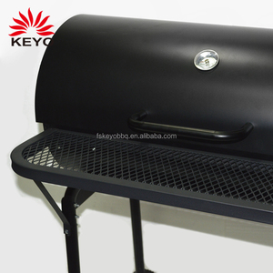 <span class=keywords><strong>Barbecue</strong></span> mobile moderne haut de gamme en métal thermolaqué <span class=keywords><strong>avec</strong></span> <span class=keywords><strong>cheminée</strong></span> pour fumoir à charbon de bois d'extérieur - Product Image 3