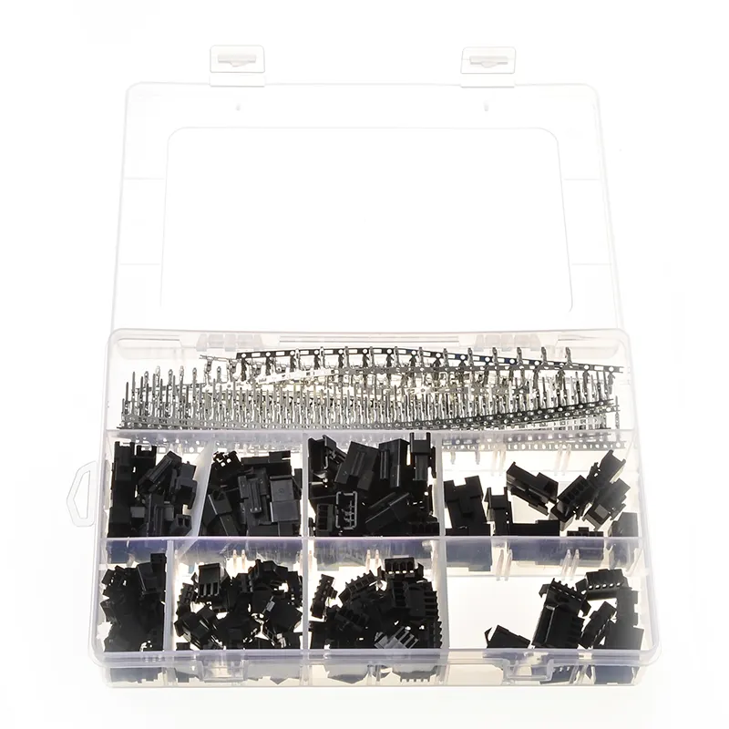 Urlwall 2.54mm 520Pcs Male Female Terminals Electrical Dupont Connector Black 3P-5P Jumper Pin Header Wire Connector Kit