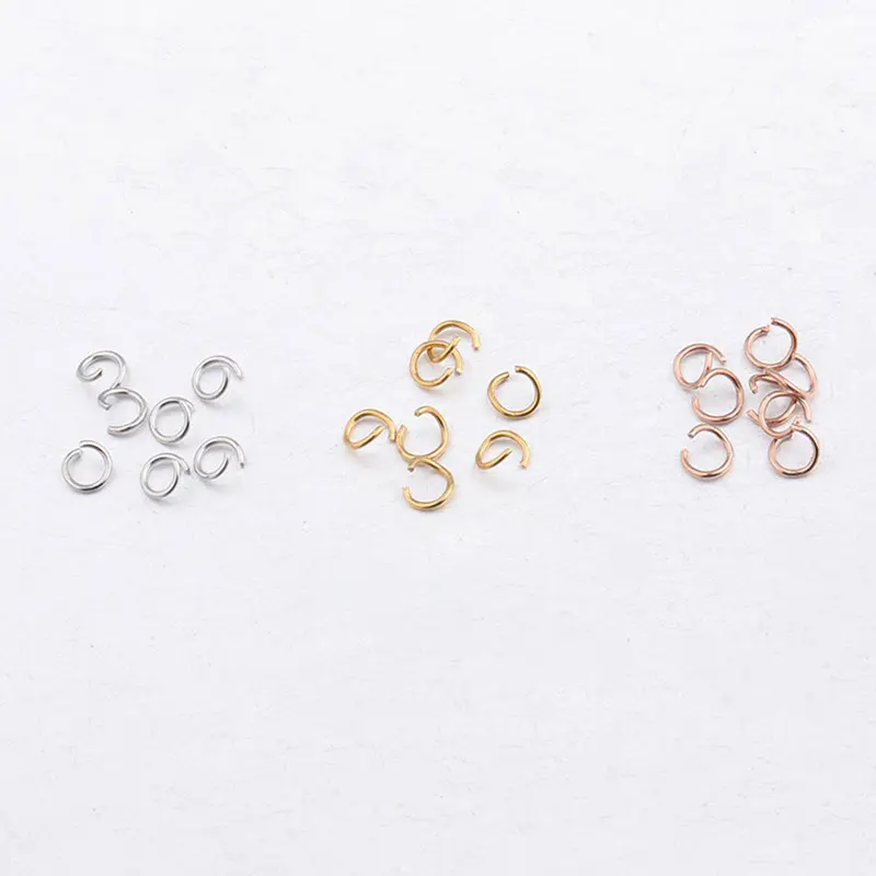 1000 teile/beutel Stainless Steel Connector 3 Colors DIY Jewelry Findings Wholesales 0.5*3.5mm Jump Ring