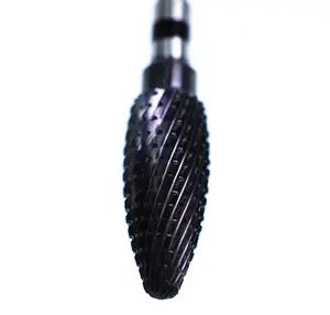 X&A brand Blaced Coated bullet Nail drill burr ,Black Coated Nail Drill Bits