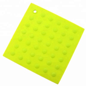Resistente al calor y antideslizante 7 ''x 7'' Silicona <span class=keywords><strong>Goma</strong></span> Cocina Trivet Hot Dish Mat, Hot Pot Cover Holder Pads - Product Image 2