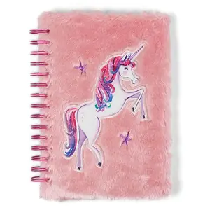 Produk Baru 2020 Buku Catatan Spiral Jotter Logo Notebook Mewah Unicorn Merah Muda untuk Anak-anak