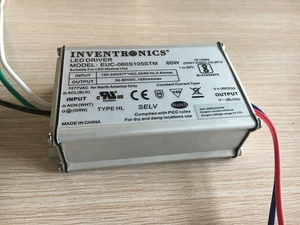 Inventronics euc060s105stm IP66 không thấm nước 1200mA liên tục hiện tại DC 60 Wát dẫn lái xe - Product Image 2