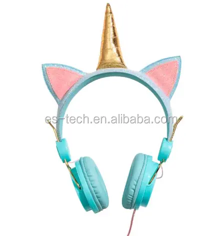 2018 Baru Kedatangan Hadiah Kartun Unicorn Headphone earphone dari Pembuatan Cina