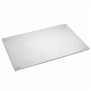 Planche à découper Passe au lave-vaisselle Planche à découper trempée Verre rectangulaire pour transfert thermique Ustensiles de cuisine en verre antidérapant 4mm