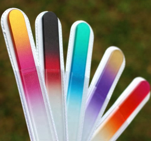 Verre trempé en douceur 3pcs grandes limes de vernis à <span class=keywords><strong>ongles</strong></span> de taille moyenne et petite dans une pochette en velours - Product Image 3