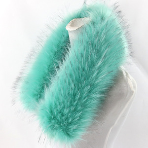 2025 personnalisé hommes femmes hiver chaud Faux <span class=keywords><strong>renard</strong></span> fourrure de raton laveur col étole longue écharpe châle - Product Image 3