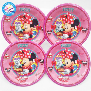 Fournitures de table <span class=keywords><strong>minnie</strong></span> jetable, 50 pièces, pour fête d'<span class=keywords><strong>anniversaire</strong></span> d'enfant, cadeaux pour carnaval, assiettes en papier, vente en gros - Product Image 1