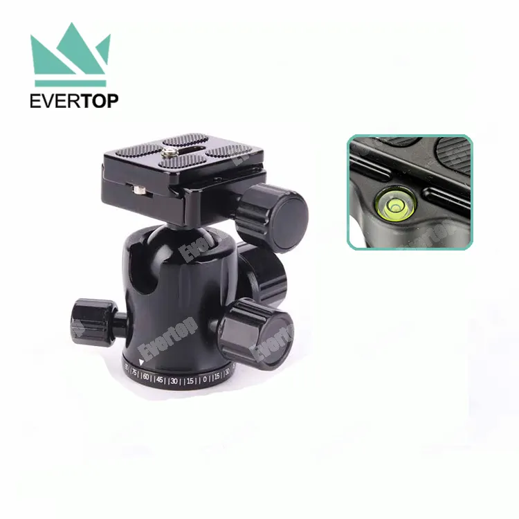 TS-PTH3A Professional Tripod Ball head 360 Degrees Rotation for DSLR Cameras Tripod and Monopod w Quick Fast Plate Camera Mount