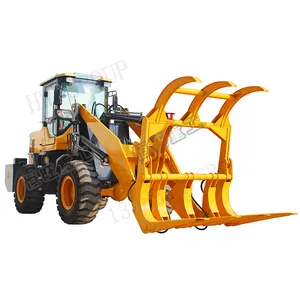 Garden farm used grapple crab bucket wheel loader wood clamp loader for forest