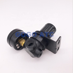 Regulador de Presión de Aire GOGOATC GOGO Tipo Mindman, Regulador Tubular Neumático <span class=keywords><strong>NAR</strong></span>-200 Rc de 1/4'', Manómetro y Soporte - Product Image 4