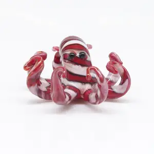 Murano Art Deco di Vetro Marrone octopus ornamento mare figurine