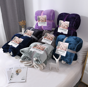 Hot Sell <strong>Thick</strong> Warm Winter Sherpa Flannel Fleece <strong>Blanket</strong> Wholesale for Couch Bed Sofa - Product Image 1