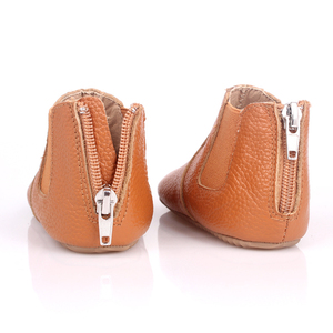 Haute qualité pas cher Véritable Vache En <span class=keywords><strong>Cuir</strong></span> non-slip doux semelle en caoutchouc bébé garçon bottes d'hiver pour bébé - Product Image 5