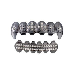Grillz — ensemble complet de dents dorés, une paire de fausses dents pour hip hop, inférieure et supérieure, offre spéciale, - Product Image 2