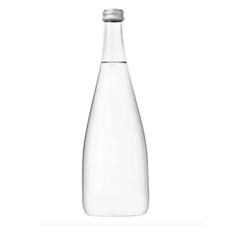Içecek kullanımı için 350ml 500ml 750ml High end meşrubat fransız evian maden suyu cam şişe