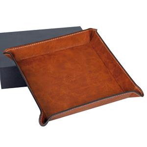 Fully PU Leather Jewelry Catchall Key Phone Wallet Coin <strong>Tray</strong> Caddy Bedside <strong>Storage</strong> <strong>Tray</strong>(Brown Faux Leather) - Product Image 4