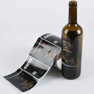 Botol Air Kustom Cetak Pribadi Label Aluminium Shrink Sleeve PVC Label Stiker Aluminium