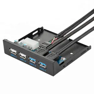 ULT-unite 3.5 inch 4-Port Front Panel USB 3.0 and USB 2.0 Custom Computer Case Front Panel