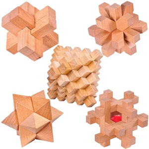 <span class=keywords><strong>Puzzle</strong></span> <span class=keywords><strong>IQ</strong></span> in Legno, Rompicapo Tradizionale, Gioco Lucchetto Kongming, Lucchetto Luban in Legno - Product Image 4