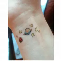 Tattoo Stickerかわいい星ムーン漫画タトゥーステッカーフラッシュタトゥー