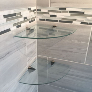 Mensola Angolare Singola Personalizzata in Acciaio Inox con Ripiano in Vetro, Design <span class=keywords><strong>Moderno</strong></span> Impermeabile per <span class=keywords><strong>Bagno</strong></span> - Product Image 4