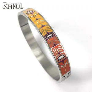 RAKOL AliExpress Мода оптом роскошные латунные медные здоровые индийские браслеты ювелирные изделия EB150