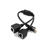 RJ45 kabel Splitter ekstensi jaringan Lan, Rj45 Splitter Combiner Cat 8 gulungan kabel Ethernet kabel M28 kabel OEM Cat 5e luar ruangan