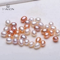 Perles de culture d'eau douce naturelles en forme de riz, de qualité AAA, de 6 à 7 mm, avec un trou, en vrac, vente en gros