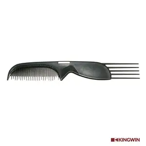 barber salon Fork Comb In 5 Pins Design resistant Heat and chemical Antistatic carbon fiber comb