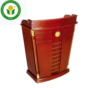 โรงแรมเชอร์รี่สีแดงไม้ Rostrum Speech Lectern โบสถ์ Pulpit Podium