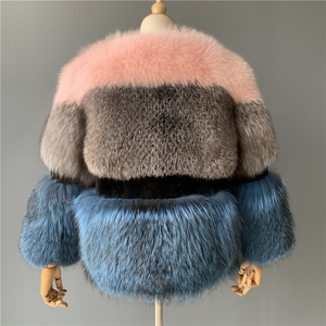 Mao Mao Pelliccia di Nuovo Arrivo Vera Pelle di Pecora Custom Made Pelliccia <span class=keywords><strong>Cappotto</strong></span> di Inverno di Alta Qualità pelliccia di Volpe <span class=keywords><strong>Cappotto</strong></span> di Pelliccia per la Donna - Product Image 4