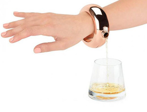 Acero inoxidable vino bebidas Petaca, arco iris brazalete frasco botella de vino, oro rosa pulsera frasco - Product Image 6