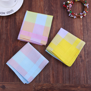 100% <strong>Cotton</strong> <strong>Print</strong> <strong>Ladies</strong> Plaid <strong>Handkerchief</strong> - Product Image 3