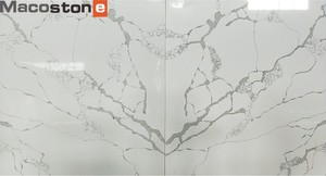Encimeras de Cuarzo Blanco Tipo Calacatta con Diseño de Mármol Combinado, Fabricación de Losas de Piedra para Encimeras de Cocina de Cuarzo - Product Image 4