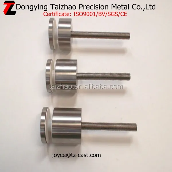 Stainless steel adjusted glass standoffs for frameless glass