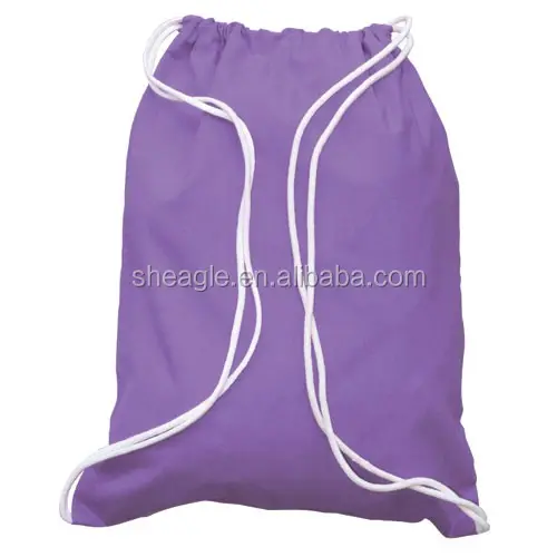 Promotional cotton sport draw string bag