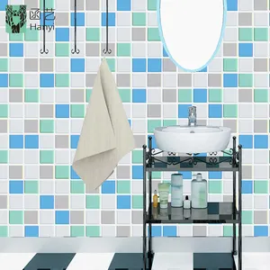Impermeabile mosaico di stile 3d carta da parati per il bagno, cucina adesivo carta da parati
