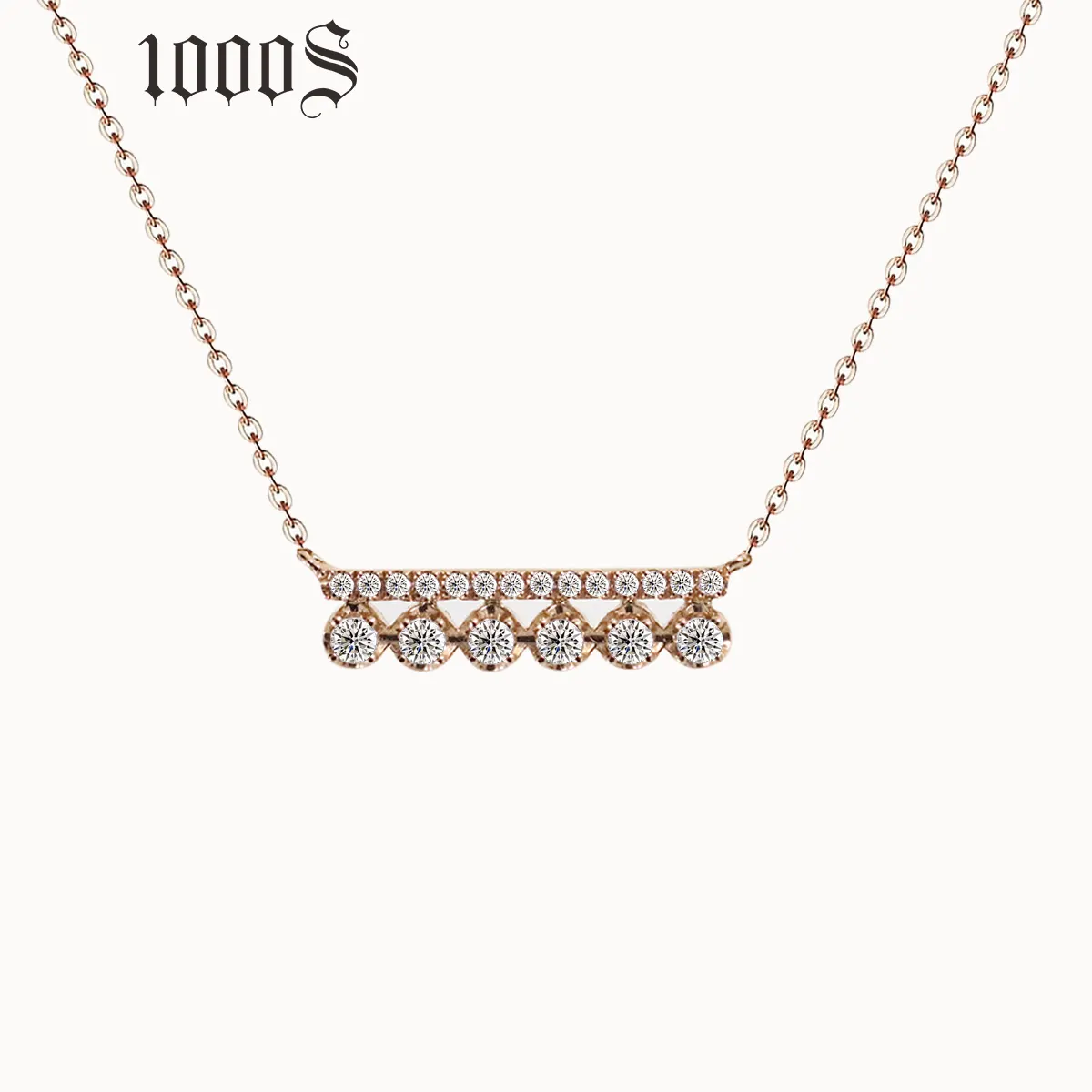 女性のためのダイヤモンドネックレス付きファッションシンプルジュエリー18Kリアルゴールドラージペンダント