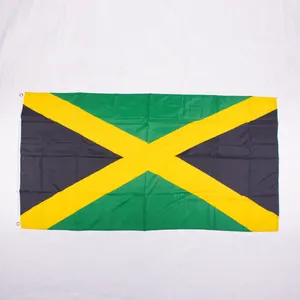 Polyester kain kustom ukuran Jamaican flag nasional