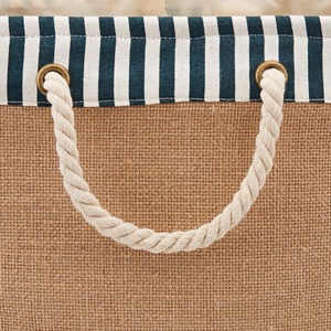 2017 Caliente en <span class=keywords><strong>Amazon</strong></span> de lavandería cesto asa de cuerda de algodón de lino canasta de almacenamiento de baño organizador - Product Image 3