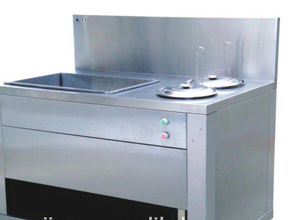 Tavolo Manuale in Acciaio Inox per Impanatura Pollo, per Cucine Commerciali e Fast Food, Modello OT-1000, Colore Argento, Marca OUTE - Product Image 5