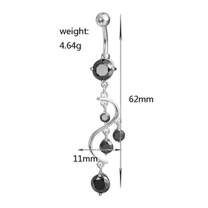 <span class=keywords><strong>Piercing</strong></span> all'ombelico belly falso anello lampeggiante ornamenti per il corpo - Product Image 2