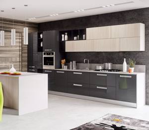 การออกแบบที่เรียบง่ายเฟอร์นิเจอร์ตู้ครัวเคลือบหรูหราสำหรับบ้านหวาน - Product Image 1